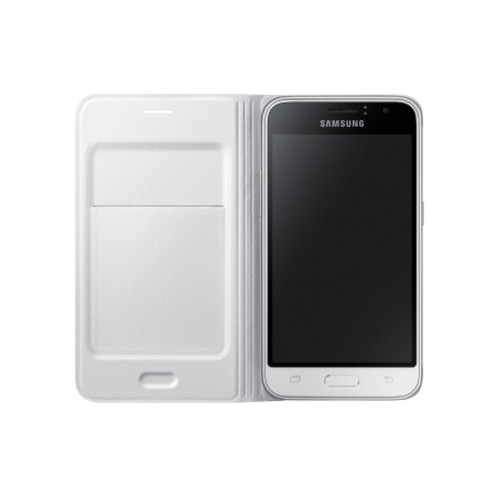 Samsung EF-WJ120PWEGWW Etui Portefeuille Galaxy J1 2016 Blanc