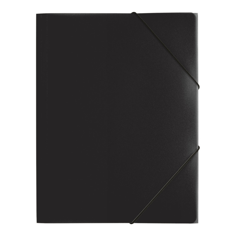 Pagna 21613–01 Chemise à élastique PP 3 rabats, A4, noir