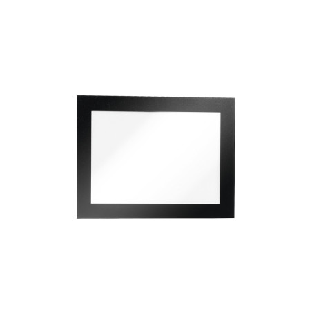 Durable 494801 Info Frame Duraframe Magnetic (A6, Cadre Magnétique pour Surfaces Métalliques) 5 Pièces - Noir