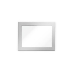 Durable 494823 Info Frame Duraframe Magnetic (A6, cadre magnétique pour surfaces métalliques) 5 pièces - Argent