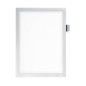 Durable 498923 Sachet de 1 Duraframe Magnetic Note Pochette Cadre d'Affichage Dos Magnétique pour Document A4 Argent Métallisé
