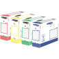 Fellowes Bankers Box Boîte D'archives Heavy Duty A4+ 100mm - Pack de 8, Multicouleurs, L9.5 x H24.4 x L33cm