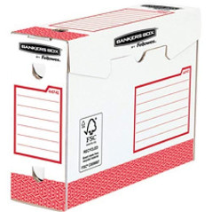 Fellowes Bankers Box Boîte D'archives Heavy Duty A4+ 100mm - Pack de 8, Multicouleurs, L9.5 x H24.4 x L33cm