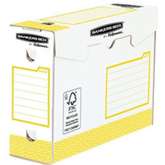 Fellowes Bankers Box Boîte D'archives Heavy Duty A4+ 100mm - Pack de 8, Multicouleurs, L9.5 x H24.4 x L33cm