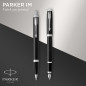 Parker IM Duo coffret-cadeau avec stylo bille et stylo plume | finition noire laquée avec attributs chromés | recharge et cartou Parker IM Duo coffret-cadeau avec stylo bille et stylo plume | finition noire laquée avec attributs chromés | recharge et cartou