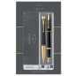 Parker Urban Duo coffret-cadeau avec stylo bille et stylo plume | finition laquée noire pâle avec attributs or | recharge et car Parker Urban Duo coffret-cadeau avec stylo bille et stylo plume | finition laquée noire pâle avec attributs or | recharge et car