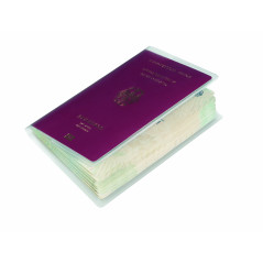 Durable 214319 Etui de Protège-Passeport 189 x 129 mm en plastique Résistant Transparent
