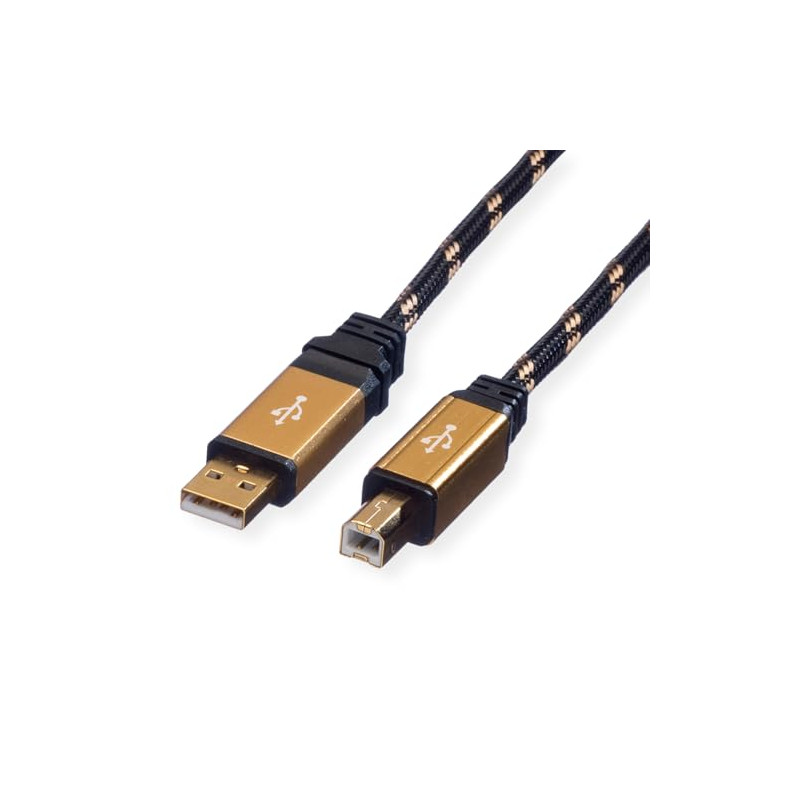 ROLINE GOLD Câble USB 2.0, type A-B, 1,8m ROLINE GOLD Câble USB 2.0, type A-B, 1,8m
