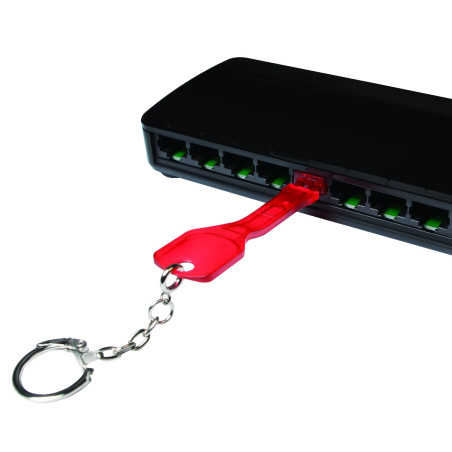 Logilink RJ45 1 Port x et 10 x Serrures 1x Schlüssel, 10x Schlösser Rot