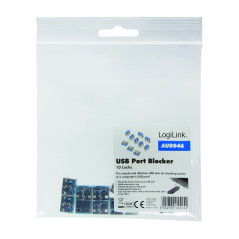 Logilink USB Port bloqueur de Château 10x Schlösser Gris