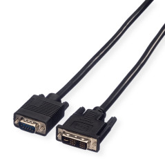 VALUE Câble DVI, DVI (18+5) M-VGA M, 2,0 m