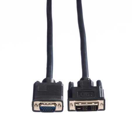 VALUE Câble DVI, DVI (18+5) M-VGA M, 2,0 m