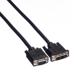 VALUE Câble DVI, DVI (18+5) M-VGA M, 2,0 m