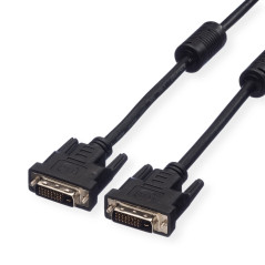 Value cable DVI cable pour écran DVI M - M cable de raccordement Dual Link noir 2 m