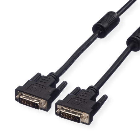 Value cable DVI cable pour écran DVI M - M cable de raccordement Dual Link noir 2 m