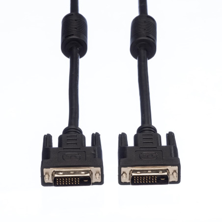 Value cable DVI cable pour écran DVI M - M cable de raccordement Dual Link noir 2 m