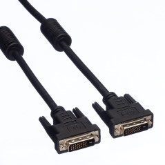 Value cable DVI cable pour écran DVI M - M cable de raccordement Dual Link noir 2 m