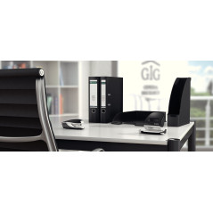 Leitz Agrafeuse de Bureau, Capacité 30 Feuilles, Noir, Boîtier Métallique Ergonomique, Agrafes Incluses, Gamme NeXXt, 55020095