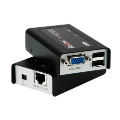 ATEN CE100 Prolongateur KVM mini USB 100 m Noir/Argent