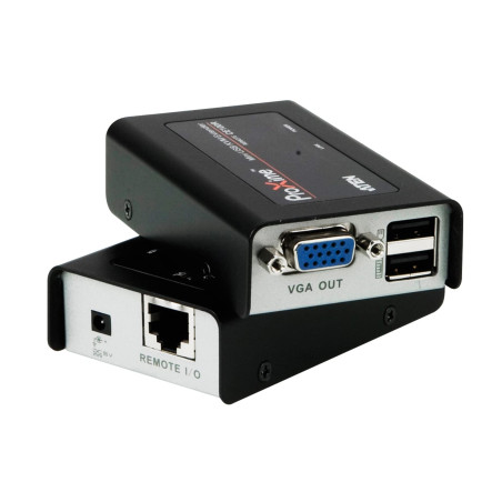 ATEN CE100 Prolongateur KVM mini USB 100 m Noir/Argent