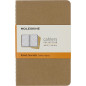 Cahier Moleskine Journal, Lot de 3 carnets lignés, couverture en carton et couture visible, marron, 64 pages, format Pocket 9 x Cahier Moleskine Journal, Lot de 3 carnets lignés, couverture en carton et couture visible, marron, 64 pages, format Pocket 9 x