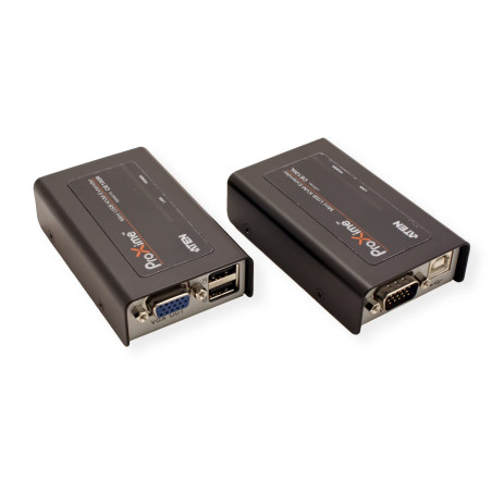ATEN CE100 Prolongateur KVM mini USB 100 m Noir/Argent