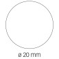 APLI Rouleau de 1770 Gommettes Rondes 20 mm Noir