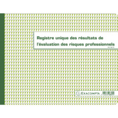 EXACOMPTA Piqûre 24x32cm Registre unique des résultats de l'évaluation des risques professionnels 60 pages