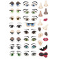 Gommettes autocollantes - Visages - 124 pcs Gommettes autocollantes - Visages - 124 pcs