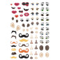 Gommettes autocollantes - Visages - 124 pcs Gommettes autocollantes - Visages - 124 pcs