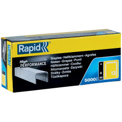 RAPID 11835600, Agrafes N°13, agrafes de longueur 8 mm, lot de 5000, agrafes à fil plat pour tapisserie, textile, travaux domest