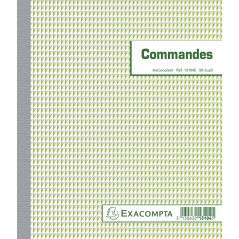 Exacompta - Réf. 13104E - 1 Manifold COMMANDES - 50 feuillets numérotés et autocopiants - duplicatas (1 original + 1 copie) - fo