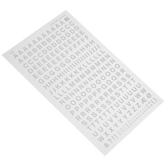 Apli DDB2F - Lettres transfert majuscules blanches - 6 mm - 258 caractères