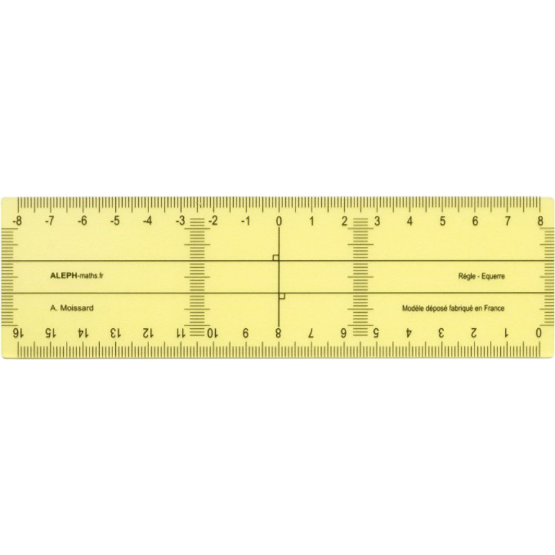 ALEPH - Règle-Equerre petit modèle 16cm ALEPH - Règle-Equerre petit modèle 16cm