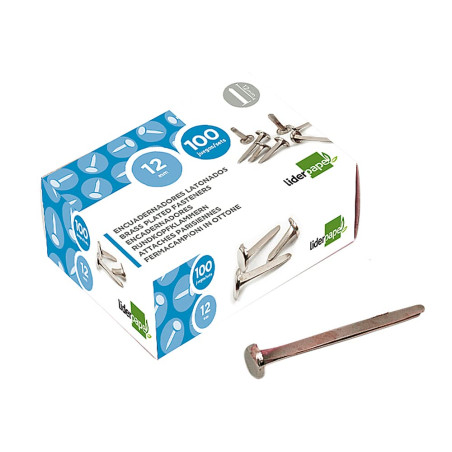 Liderpapel 02831 Attache Parisienne Acier Laitonné N.2 17mm Plastique Assorties