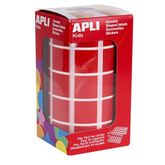 Apli Kids 4877 Rouleau de 1170 gommettes carrés 20 mm Rouge