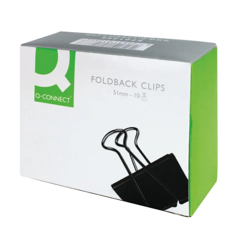 Q Connect Pinces double clip 51 mm (Lot de 10)
