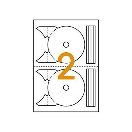 Apli 119884 Boîte de 200 Etiquettes CD/DVD Diam 117