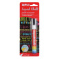 Apli 13954 Marqueur craie liquide effaçable blanc - pointe ronde 5,5 mm
