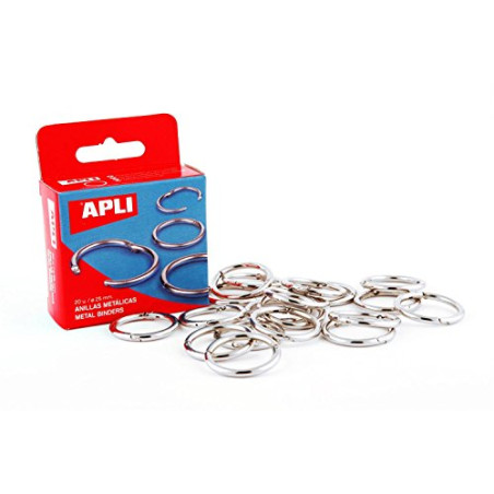 Réf 452 Boite de 20 anneaux métalliques Ø 25 mm