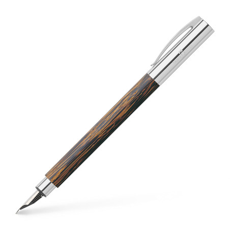 Faber-Castell 148173 - Stylo plume AMBITION Cocos, largeur de plume B, emballage cadeau et convertisseur inclus