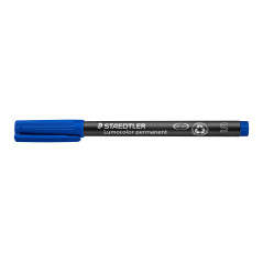 Staedtler Lumocolor, Lot 10 marqueurs permanents universels pour la plupart des surfaces, pointe fine, couleur d'encre bleue, 31