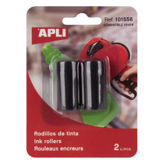 APLI-AGIPA 44232 Rouleau encreur Pince Étiqueter 1 Ligne Blister de 2 Unités