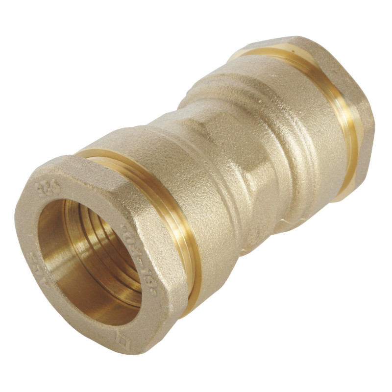SOMATHERM FOR YOU, Raccord laiton manchon égal pour tube PE Ø40 mm - Longueur 80 mm, pression 20 bars, température -10° à +80°C, SOMATHERM FOR YOU, Raccord laiton manchon égal pour tube PE Ø40 mm - Longueur 80 mm, pression 20 bars, température -10° à +80°C,