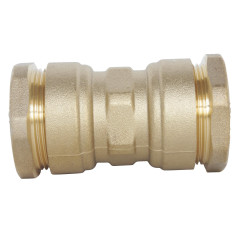 SOMATHERM FOR YOU, Raccord laiton manchon égal pour tube PE Ø40 mm - Longueur 80 mm, pression 20 bars, température -10° à +80°C,