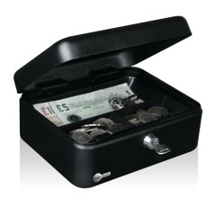 Yale YCB/090/BB2 Caisse à monnaie et billets à clé - Taille Medium - Caisse en acier, 6 Compartiments pour ranger et transporter