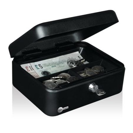 Yale YCB/090/BB2 Caisse à monnaie et billets à clé - Taille Medium - Caisse en acier, 6 Compartiments pour ranger et transporter