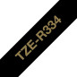 Brother Textiles TZe-R334 Ruban encreur doré sur noir Largeur 12 mm Longueur 4 m Brother Textiles TZe-R334 Ruban encreur doré sur noir Largeur 12 mm Longueur 4 m