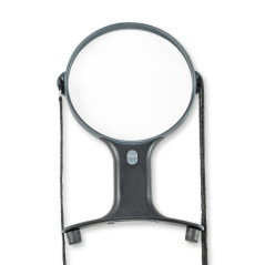 Carson MagniShine loupe à mains libres, grossissement de 2x, fonction éclairage par LED (HF-66) Noir