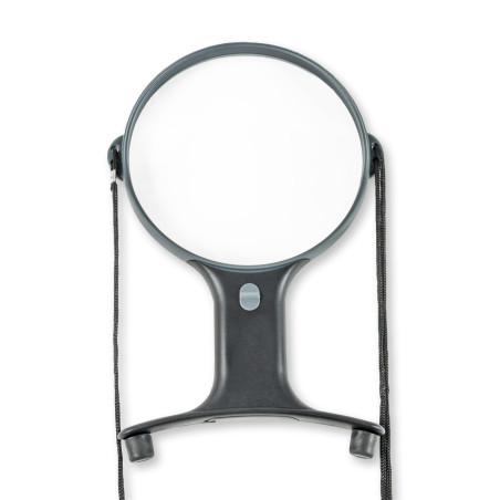 Carson MagniShine loupe à mains libres, grossissement de 2x, fonction éclairage par LED (HF-66) Noir